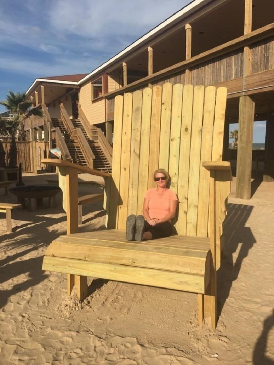 Beachfront Deck Bar and Grill is right next door! You can walk to it! Great food