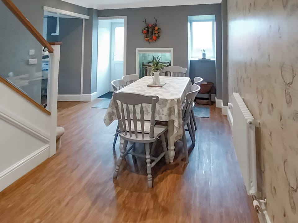 Dining room open to the living room | Forge Villa, Ebberston, near Pickering