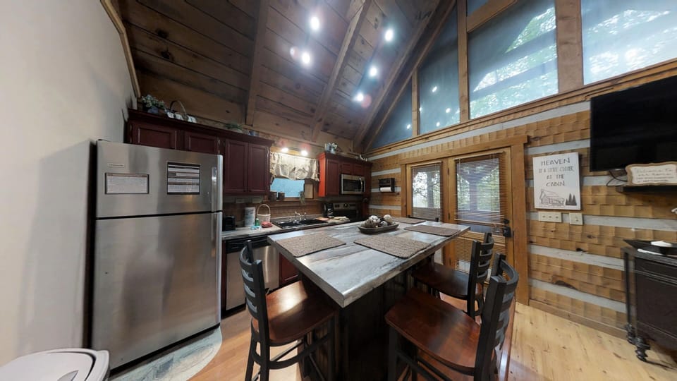 Hardwood, Refrigerator, Indoors, Room, Flooring