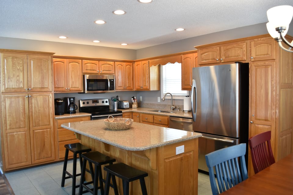 Full kitchen with every pot, pan, or utensil you may need