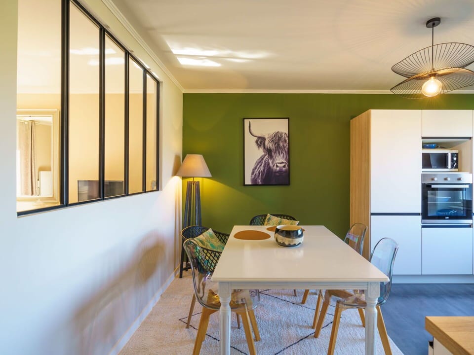 Furniture, Property, Table, Lighting, Interior Design, Wood, Yellow, Paint, Flooring, Cabinetry