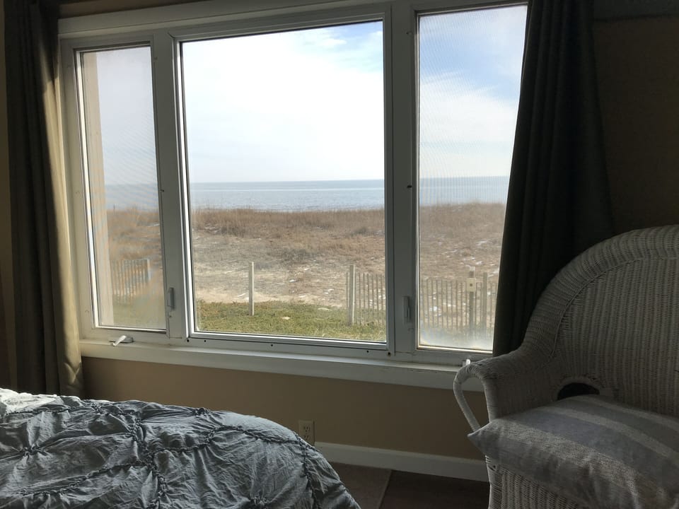 Ocean view from the master bedroom. Fall asleep to the sound of ocean waves.