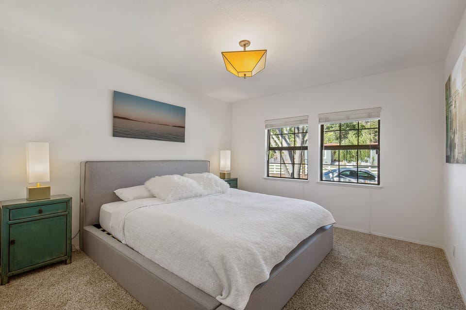 ... the king sized bedroom for a little more tossing and turning space...