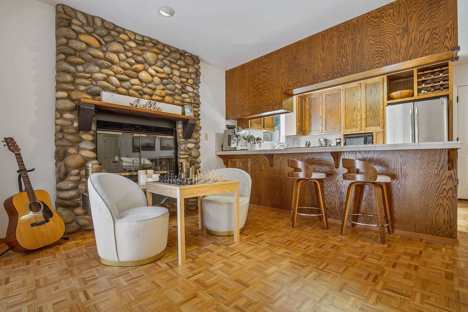 lounge around, play games, or just hang out by the fireplace.