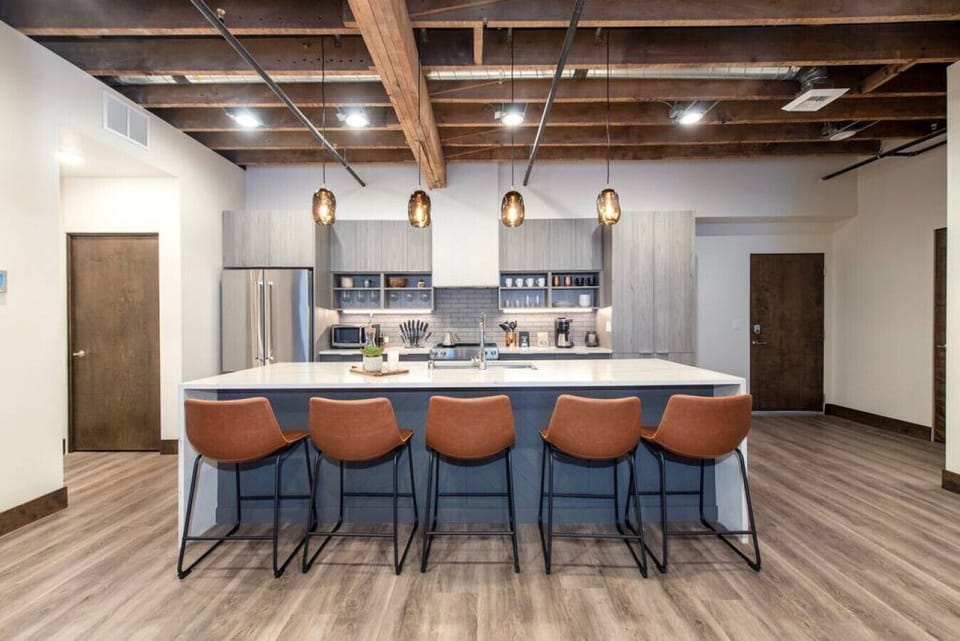 These comfortable barstools are great for hosting guests while preparing meals in the kitchen!