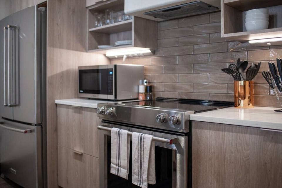 Ample kitchen storage for long-term stays!
