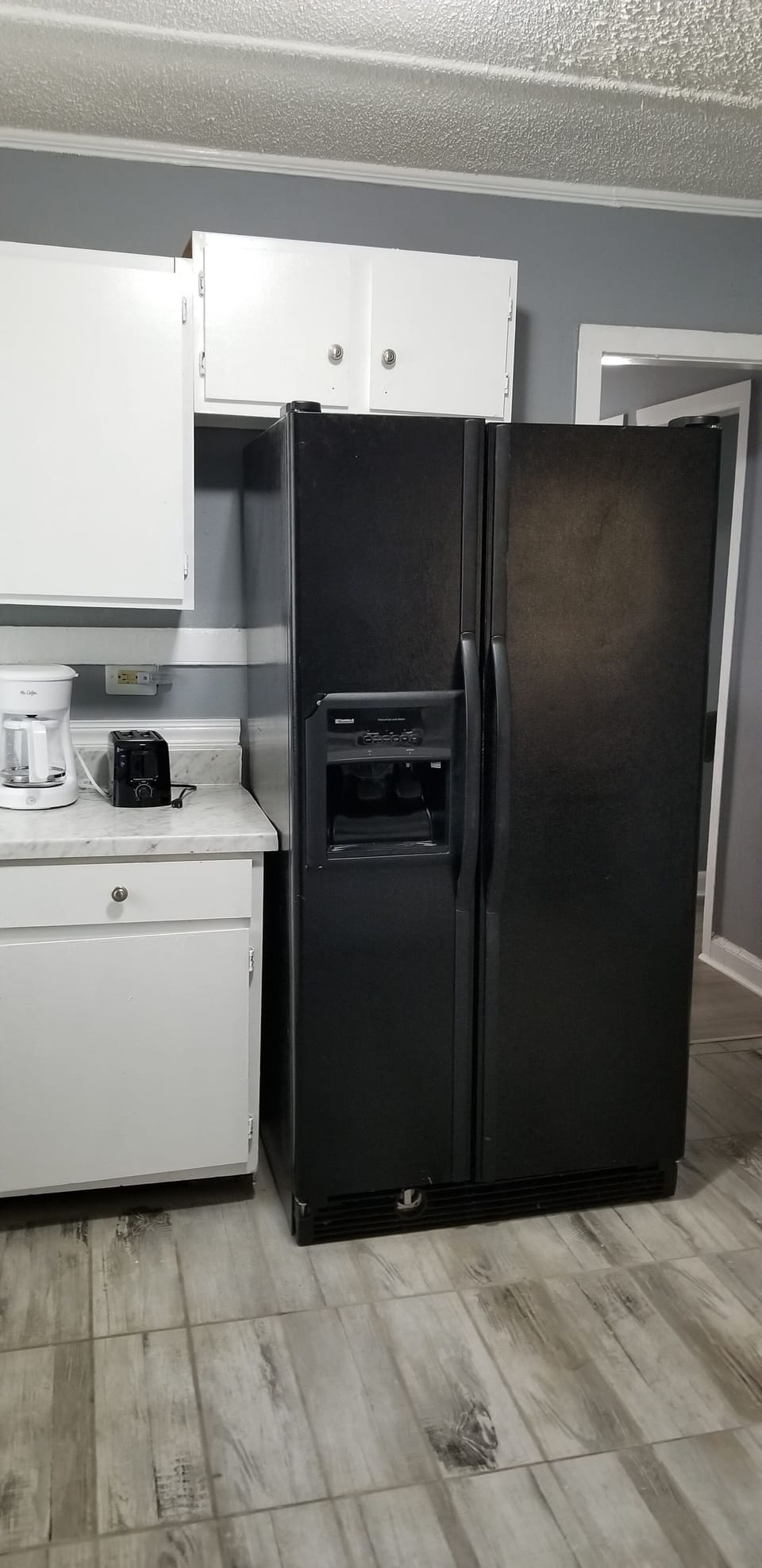 Kitchen - pots & pans, dishes & flatware, coffee maker & toaster, fridge & stove