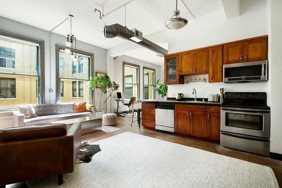 Fully Stocked Kitchen with Modern Appliances and Ample Storage