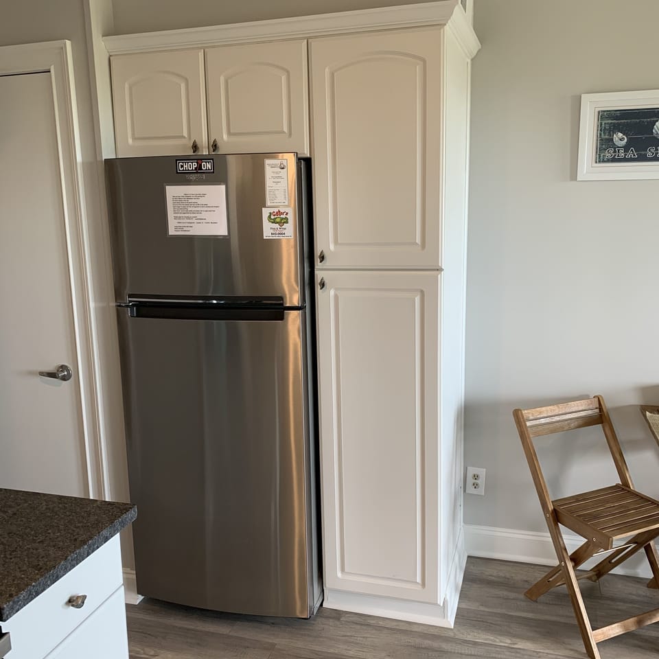 Stainless Steel Fridge with extra cabinet space