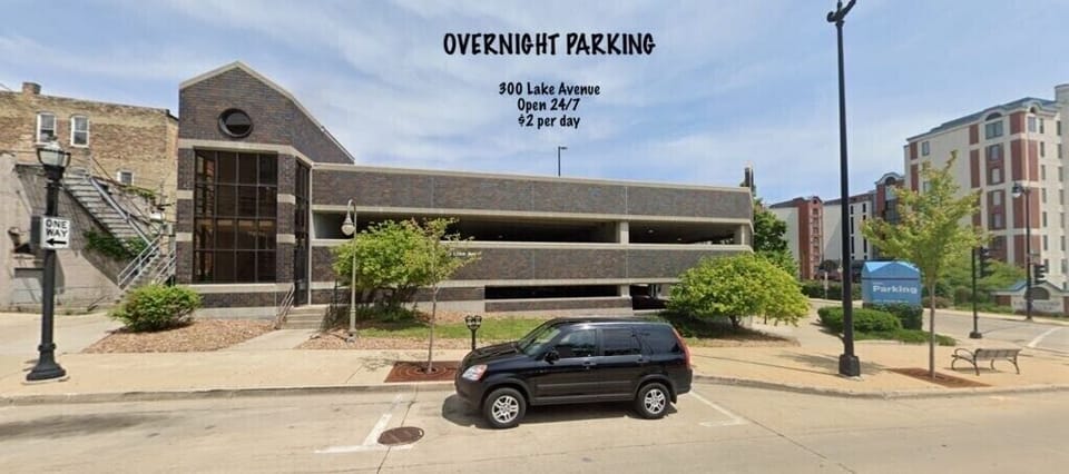 $3 a day for overnight parking
