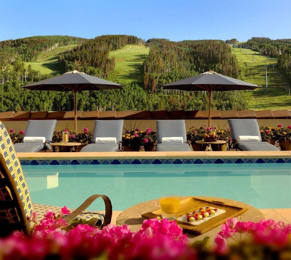 Slope View from Rooftop Lap Pool - The Arrabelle at Vail Square
