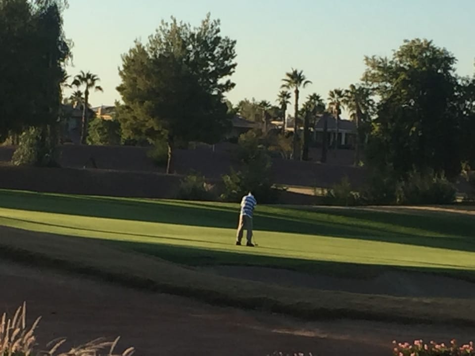 View of the 9th green.