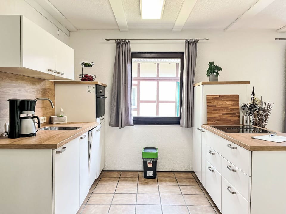 Kitchen, Kitchen Appliance, Countertop, Interior Design, Flooring, Furniture, Cabinetry, Major Appliance, Plumbing Fixture, Floor