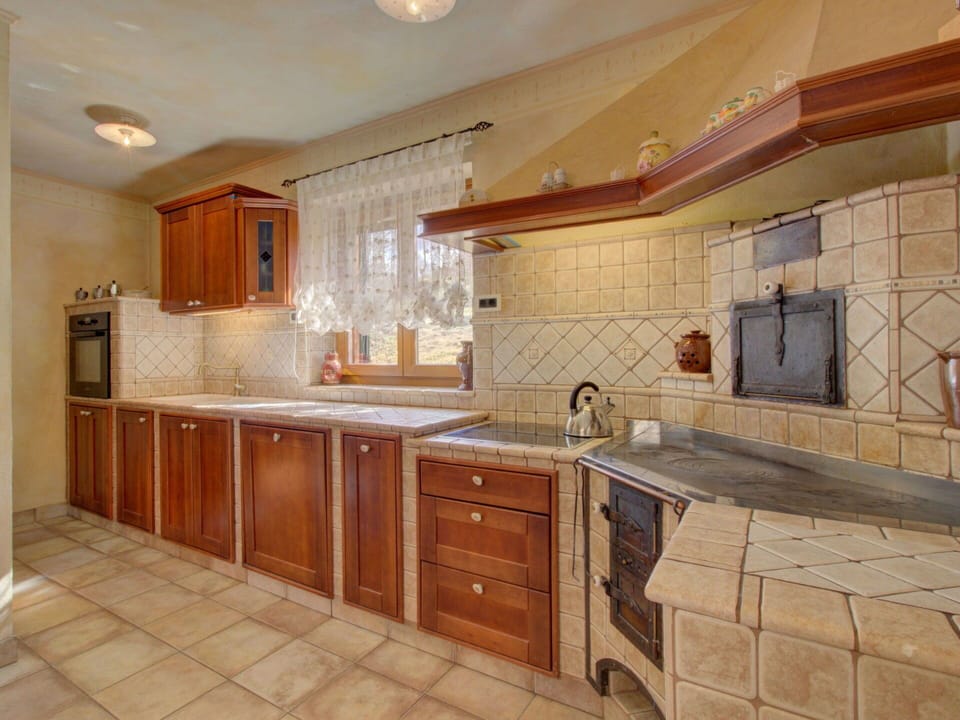 Kitchen, Countertop, Cabinetry, Flooring, Interior Design, Kitchen Appliance, Wood, Furniture, Floor, Major Appliance