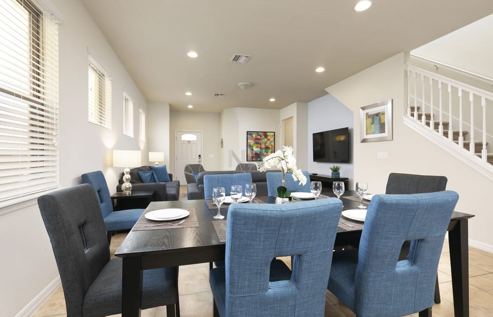 Our open-plan dining and living area 