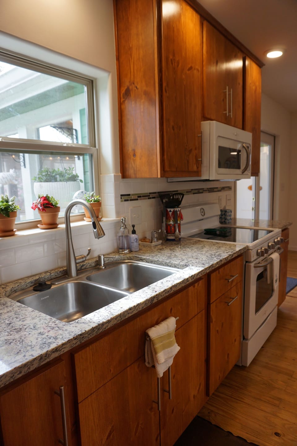 Just like 1950, we have no dishwasher but we do have a microwave!