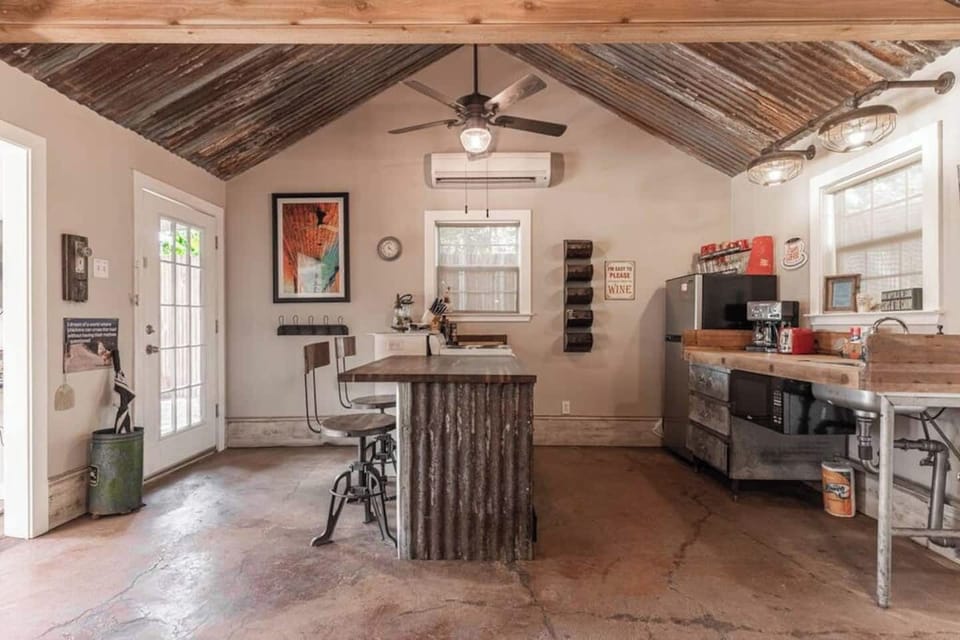 Cook up all your favorites in the fully equipped, rustic style kitchen in the cabin