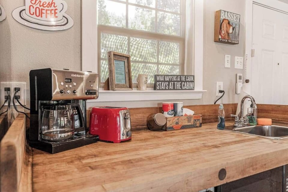 Enjoy a fresh cup of coffee each morning as you lay back on the sun lounge