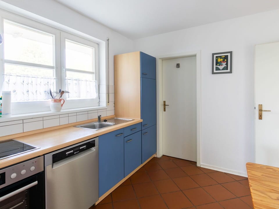 Kitchen Sink, Sink, Cabinetry, Property, Countertop, Window, Tap, Wood, Interior Design