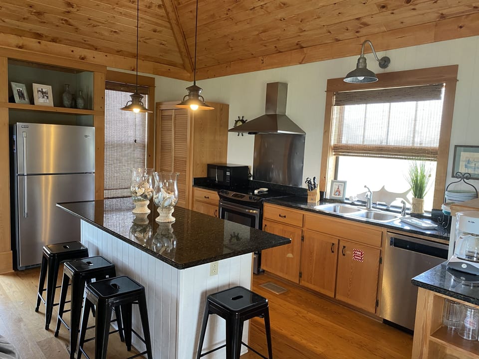 Main room with view of kitchen area