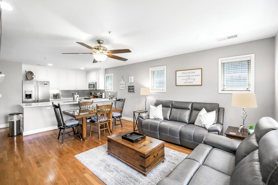 Open Floor Plan---Living, Dining and Kitchen
