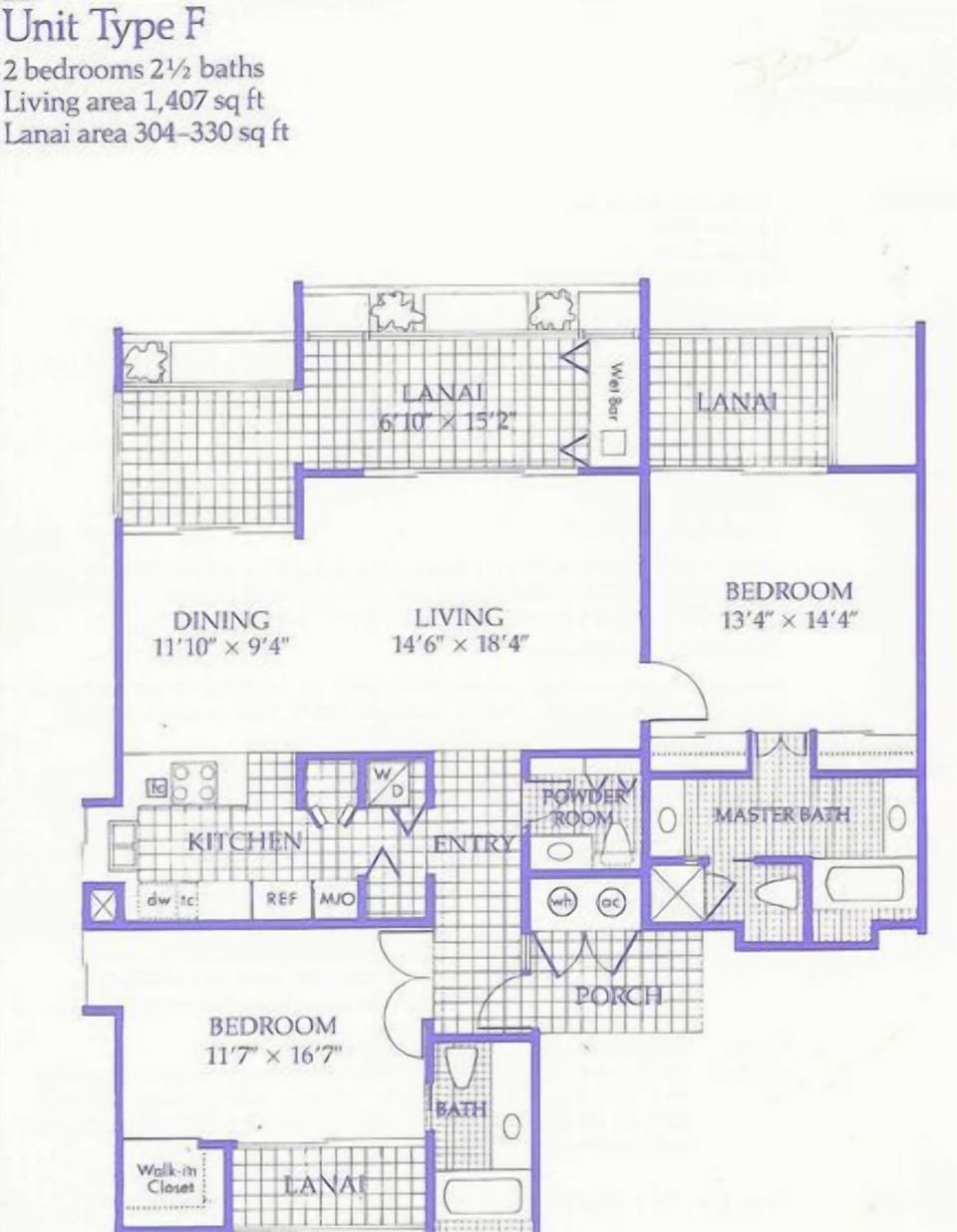 Mauna Lani Terrace C102 Floor Plan