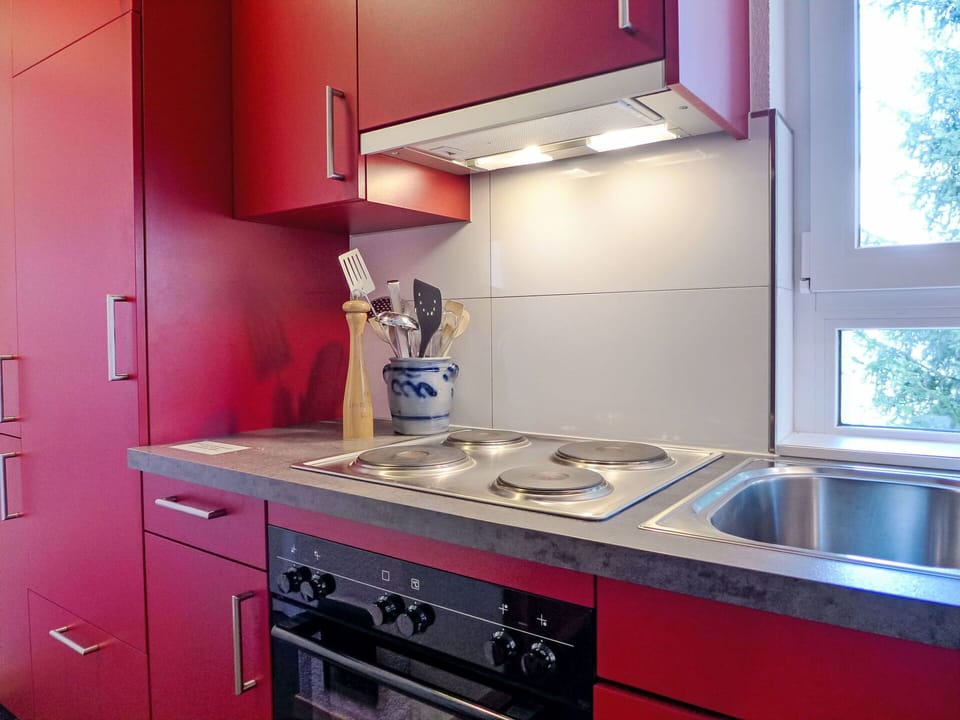 Cabinetry, Property, Building, Countertop, Kitchen, Kitchen Appliance, Kitchen Stove, Window, Wood, Kitchen Sink