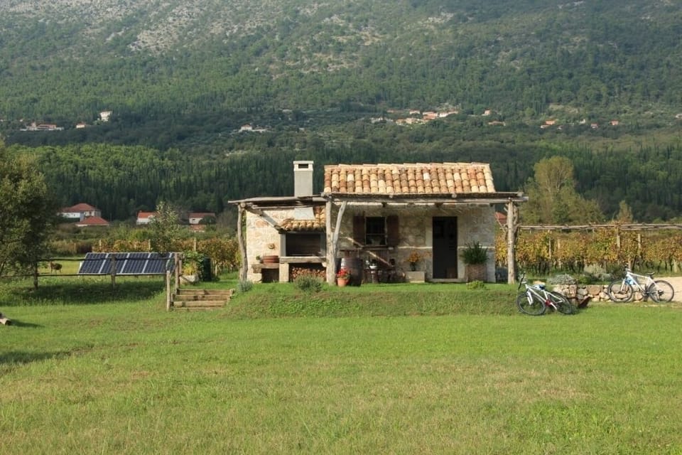 Outside Are. Solar panels for electricity.