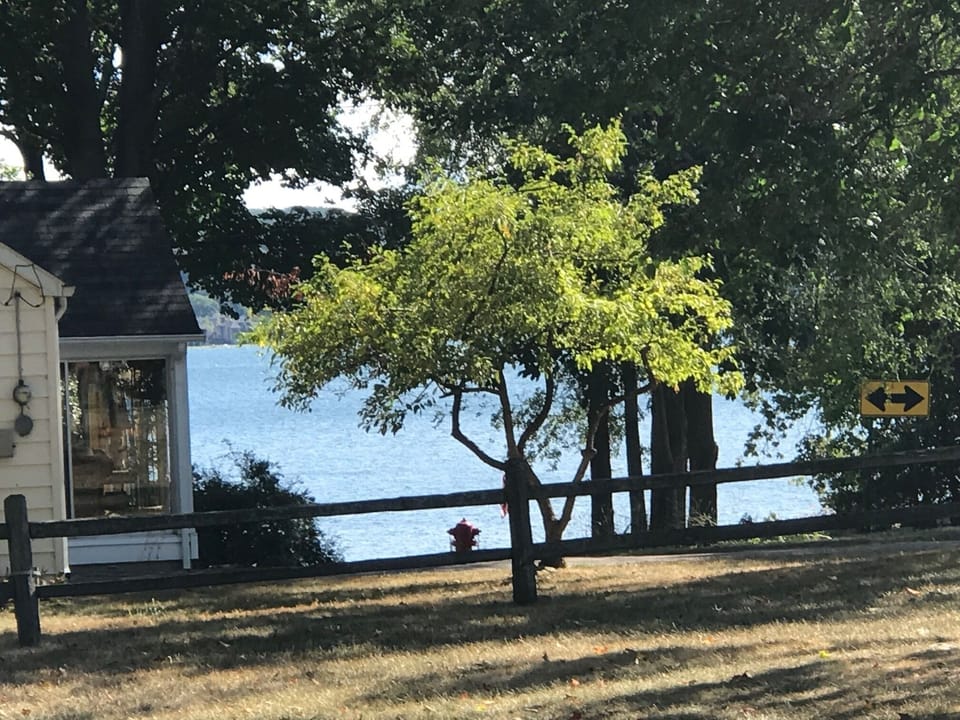 View of Lake Charlevoix from back porch.