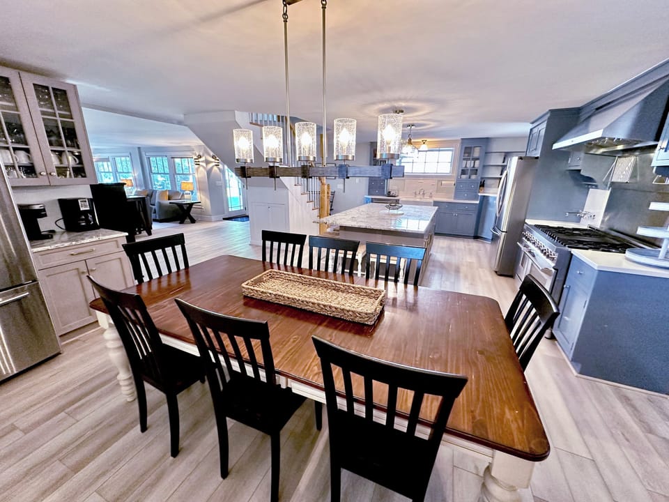 Kitchen—2 full refrigerators, Z-Line oven; Kureg & traditional coffee maker area