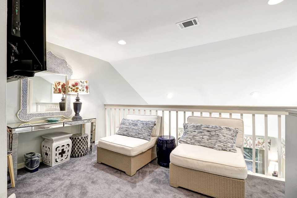 Loft. This area was updated fall 2025 to include twin trundle beds. Pics to come