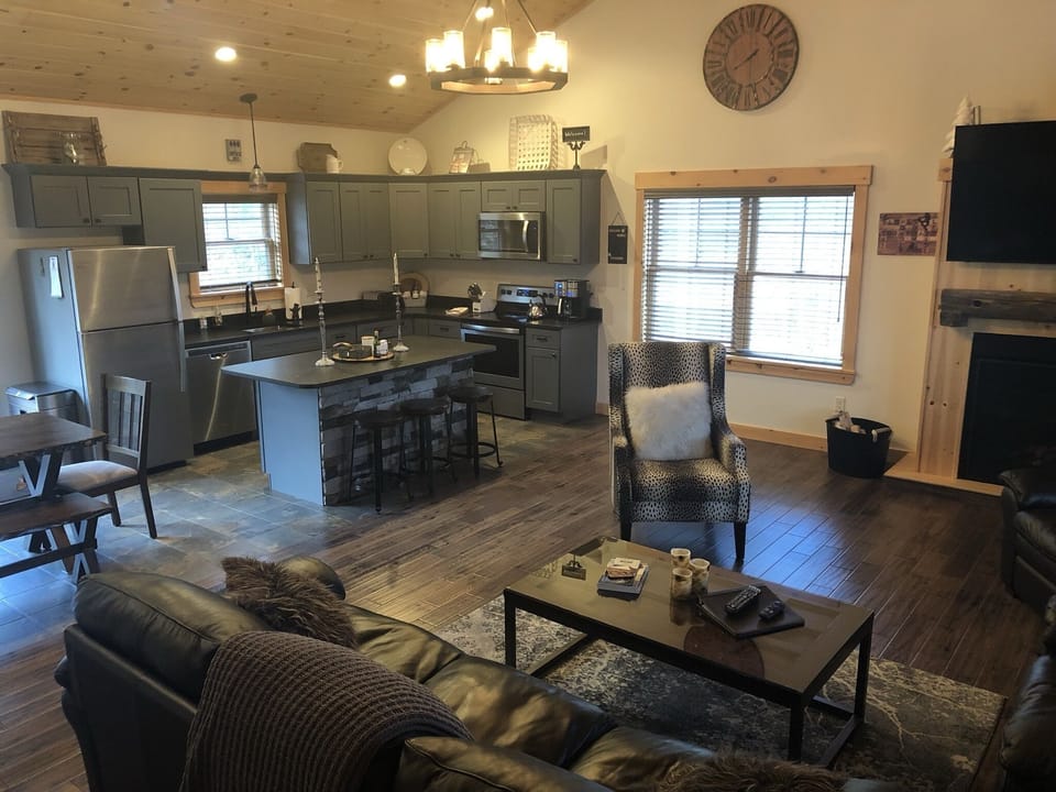 Open concept for relaxing and dining together