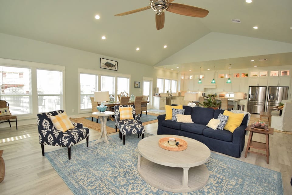 Spacious open concept living area