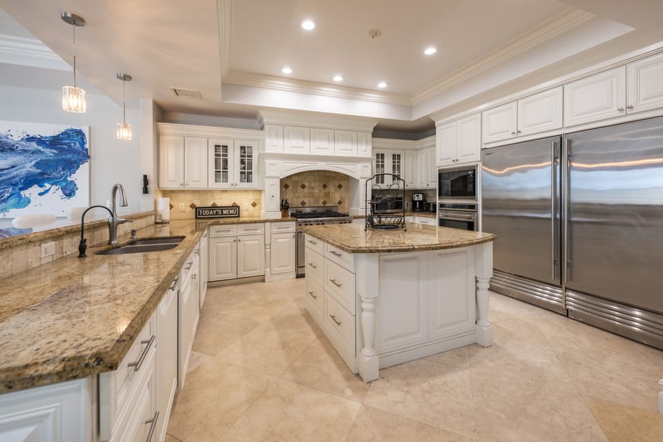 Chef's gourmet kitchen with high end appliances