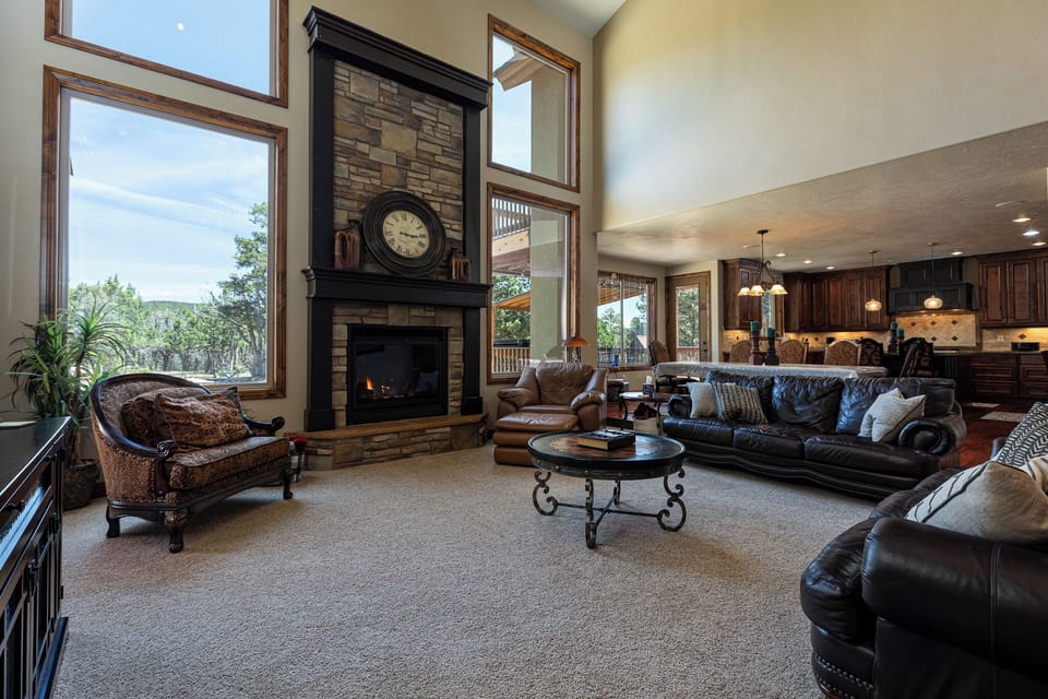 Living room facing the kitchen