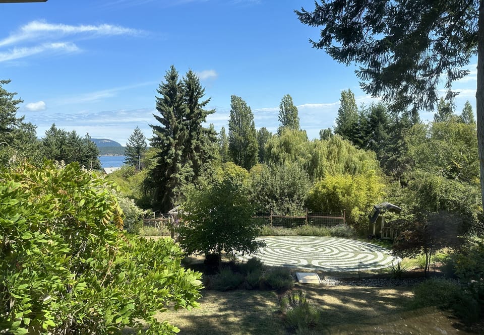 Enjoy the natural elements and landscape of the garden