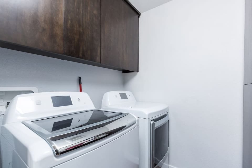 Washer and Dryer in the home.