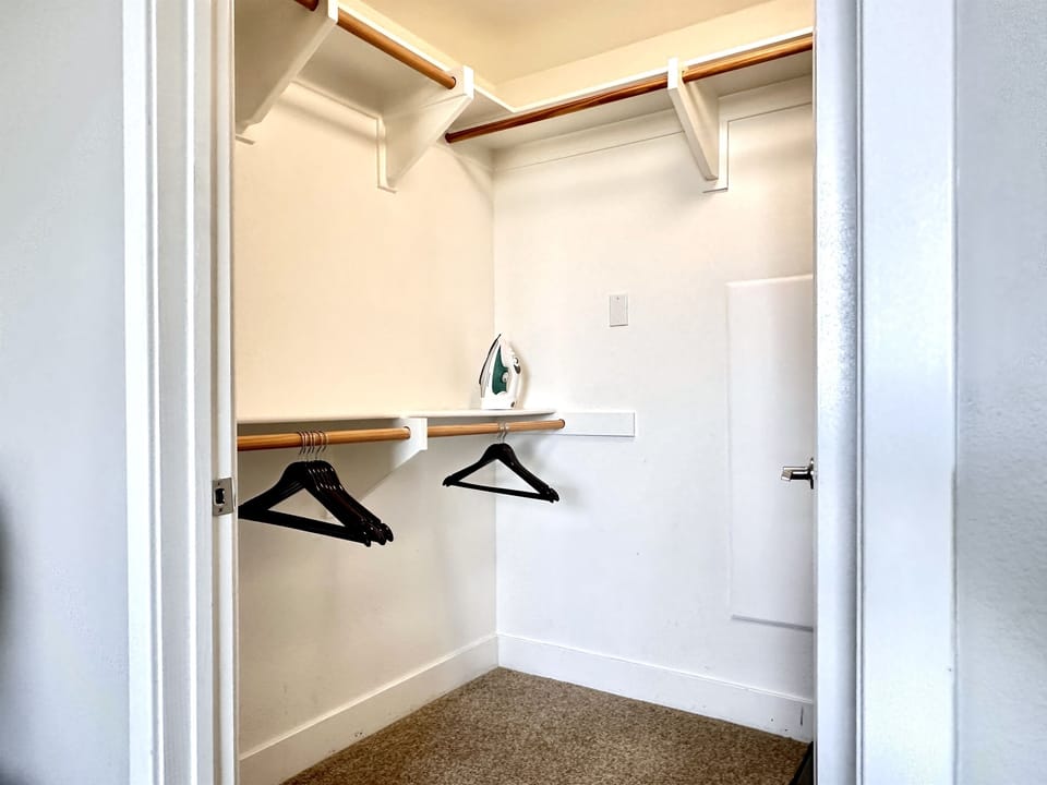 Full walk-in closet