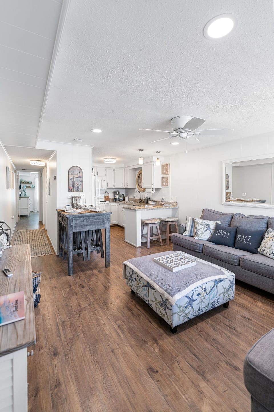 Clean open floorplan space for 4 guests