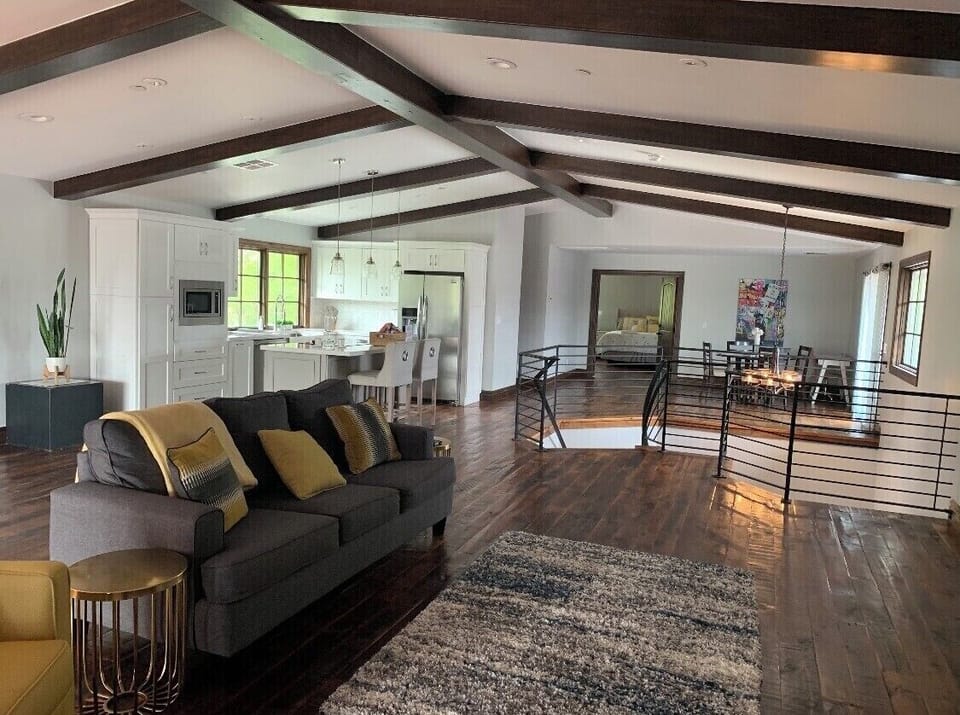 Upstairs, guest house living, SofaBed- Queen
