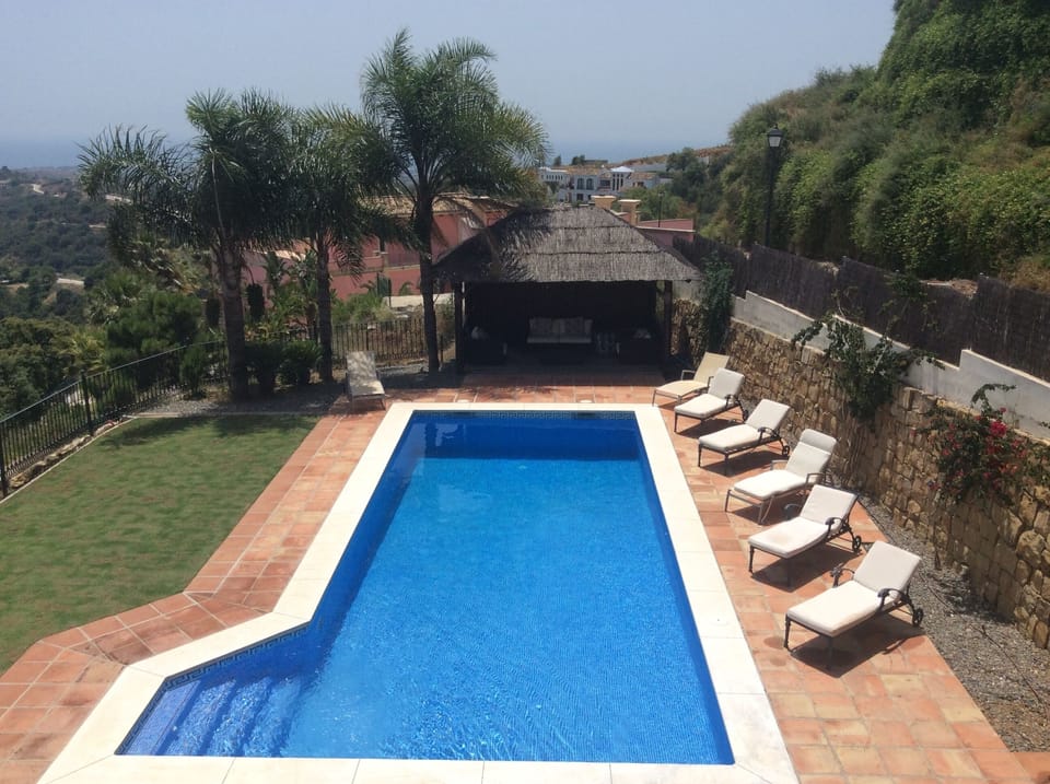 Pool from upper terrace