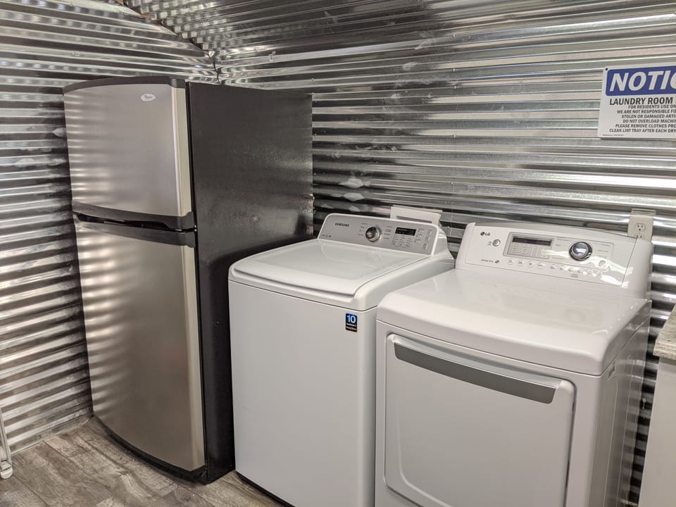 BATHHOUSE FULL SIZE REFRIGERATOR, WASHER AND DRYER FOR YOUR USE