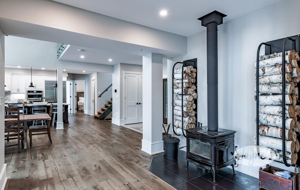 Main Floor Hallway &amp; Wood Stove