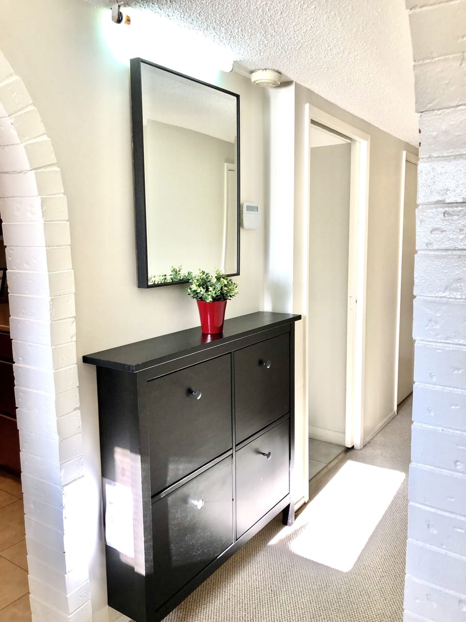 Hallway entrance and shoe storage cabinet
