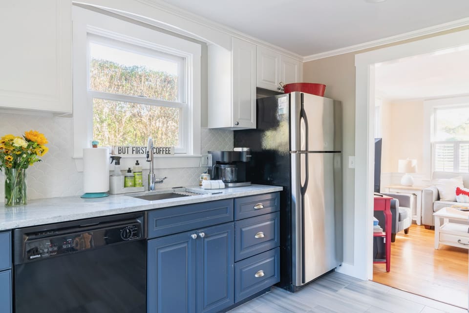 Upgraded kitchen with dishwasher and coffee maker