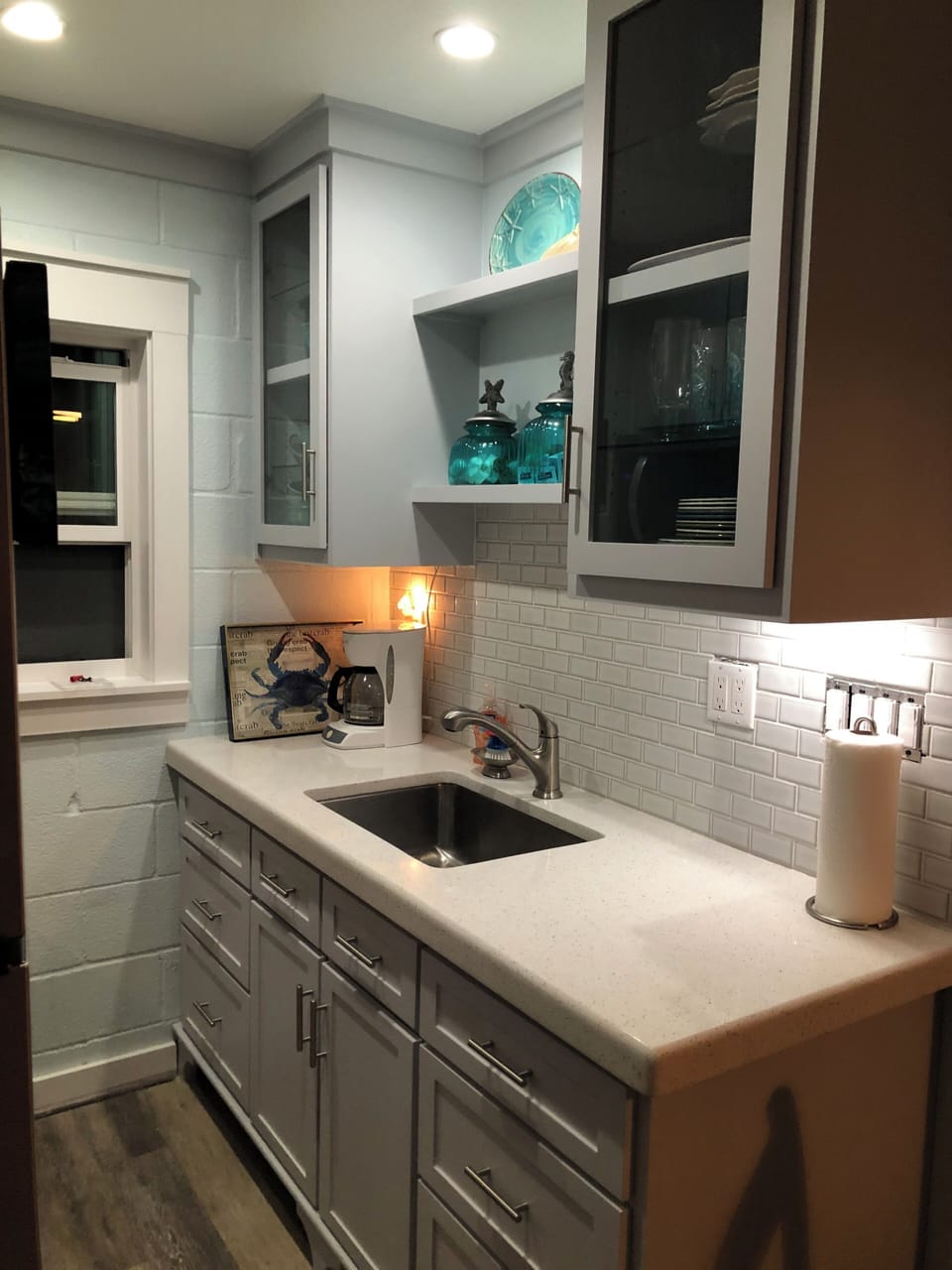 Beautiful quartz counters, stainless appliances and custom cabinets 