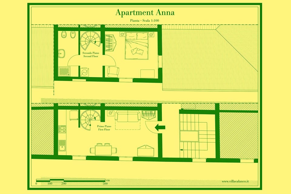 Map of the apartment Anna