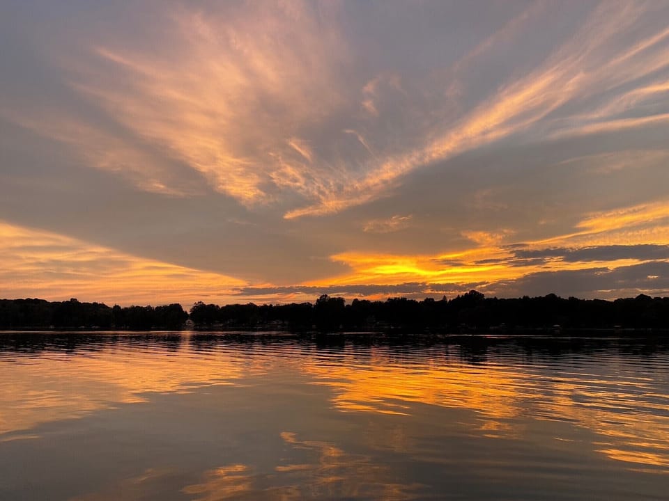 Taking the pontoon for a daily sunset cruise is my favorite activity! 