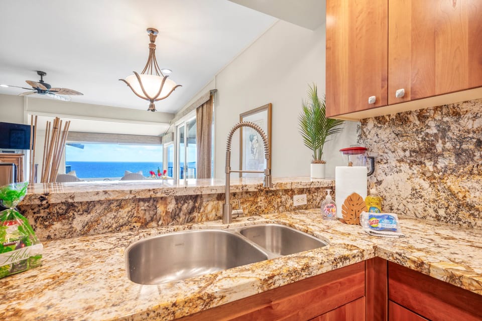 Watch the sunset while you prepare meals.