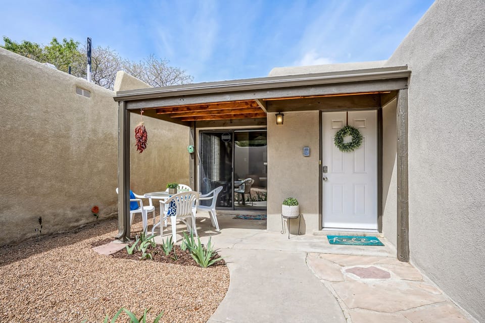 Front door and patio
